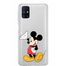 PrintiFy Samsung Galaxy M51 Kapak Mickey Mouse Tasarımlı Şeffaf Süper Silikon Kılıf