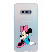 PrintiFy Samsung Galaxy S10E Kapak Minnie Mouse Tasarımlı Şeffaf Süper Silikon Kılıf