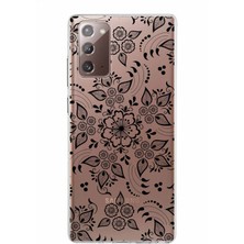 PrintiFy Samsung Galaxy Note 20 Kapak Nostalji Desen Tasarımlı Şeffaf Süper Silikon Kılıf