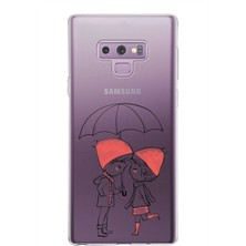 PrintiFy Samsung Galaxy Note 9 Kapak Aşk Tasarımlı Şeffaf Süper Silikon Kılıf