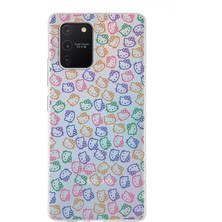 PrintiFy Samsung Galaxy S10 Lite Uyumlu Kapak Hello Kitty Tasarımlı Şeffaf Süper Silikon Kılıf