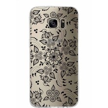 PrintiFy Samsung Galaxy S7 Edge Kapak Nostalji Desen Tasarımlı Şeffaf Süper Silikon Kılıf