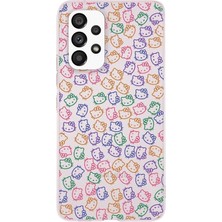 PrintiFy Samsung Galaxy A33 Uyumlu Kapak Hello Kitty Tasarımlı Şeffaf Süper Silikon Kılıf