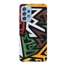 PrintiFy Uyumlu Samsung Galaxy A52S Uyumlu Kapak Soyut Grafiti Tasarımlı Şeffaf Süper Silikon Kılıf