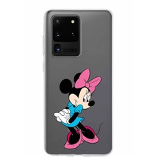 PrintiFy Samsung Galaxy S20 Ultra Kapak Minnie Mouse Tasarımlı Şeffaf Süper Silikon Kılıf
