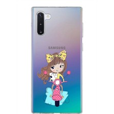 PrintiFy Samsung Galaxy Note 10 Kapak Vespagirl Tasarımlı Şeffaf Süper Silikon Kılıf