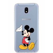 PrintiFy Samsung Galaxy J5 Pro Kapak Mickey Mouse Tasarımlı Şeffaf Süper Silikon Kılıf