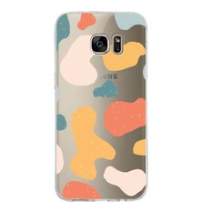 PrintiFy Samsung Galaxy S7 Edge Kapak Grunge Tasarımlı Şeffaf Süper Silikon Kılıf