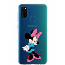 PrintiFy Samsung Galaxy M30S Kapak Minnie Mouse Tasarımlı Şeffaf Süper Silikon Kılıf