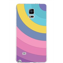 PrintiFy Samsung Galaxy Note 4 Kapak Renk Cümbüşü Tasarımlı Şeffaf Süper Silikon Kılıf