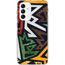 PrintiFy Samsung Galaxy A04S Kapak Soyut Grafiti Tasarımlı Şeffaf Süper Silikon Kılıf