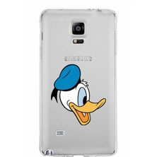 PrintiFy Samsung Galaxy Note 4 Kapak Donald Duck Tasarımlı Şeffaf Süper Silikon Kılıf