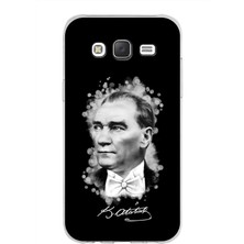 PrintiFy Samsung Galaxy J5 Kapak Atatürk Tasarımlı Şeffaf Süper Silikon Kılıf