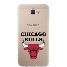 PrintiFy Samsung Galaxy J5 Prime Kapak Chicago Bulls Tasarımlı Şeffaf Süper Silikon Kılıf