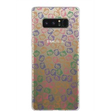 PrintiFy Samsung Galaxy Note 8 Kapak Hello Kitty Tasarımlı Şeffaf Süper Silikon Kılıf