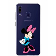 PrintiFy Samsung Galaxy M10S Kapak Minnie Mouse Tasarımlı Şeffaf Süper Silikon Kılıf