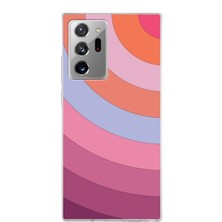 PrintiFy Samsung Galaxy Note 20 Ultra Kapak Renk Cümbüşü Tasarımlı Şeffaf Süper Silikon Kılıf