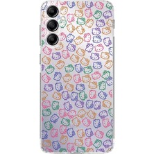 PrintiFy Samsung Galaxy A24 Kamera Korumalı Kapak Hello Kitty Tasarımlı Şeffaf Süper Silikon Kılıf
