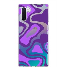 PrintiFy Samsung Galaxy Note 10 Kapak Renkli Desen Tasarımlı Şeffaf Süper Silikon Kılıf