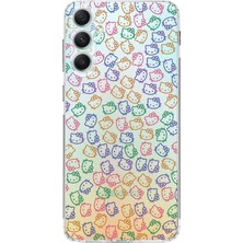 PrintiFy Samsung Galaxy A34 Kamera Korumalı Kapak Hello Kitty Tasarımlı Şeffaf Süper Silikon Kılıf