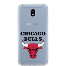 PrintiFy Samsung Galaxy J5 Pro Uyumlu Kapak Chicago Bulls Tasarımlı Şeffaf Süper Silikon Kılıf
