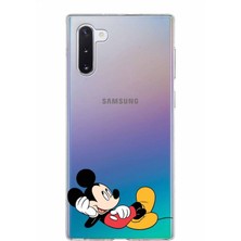 PrintiFy Samsung Galaxy Note 10 Kapak Mickey Mouse Tasarımlı Şeffaf Süper Silikon Kılıf