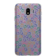 PrintiFy Samsung Galaxy J4 Kapak Hello Kitty Tasarımlı Şeffaf Süper Silikon Kılıf
