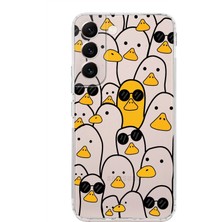 PrintiFy Samsung Galaxy S23 Kamera Korumalı Kapak Duck Tasarımlı Şeffaf Süper Silikon Kılıf