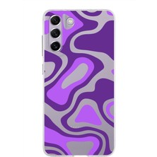 PrintiFy Samsung Galaxy S21 Fe Kapak Renkli Desen Tasarımlı Şeffaf Süper Silikon Kılıf