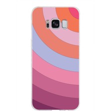 PrintiFy Samsung Galaxy S8 Kapak Renk Cümbüşü Tasarımlı Şeffaf Süper Silikon Kılıf