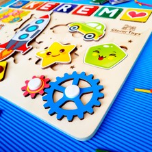 Clever Toys Ahşap Eğitici Oyuncak Kişiselleştirilebilir. Çocuk Montessori Tak Çıkar Puzzle Yapboz