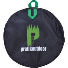 Pratikoutdoor Yuvarlak Paslanmaz Çelikten Izgara ve Taşıma Çantası