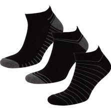 DeFacto Erkek 3'lü Pamuklu Patik Çorap C0112AXNS