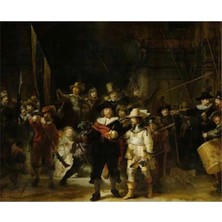 Movas Sanat Rembrandt - Militia Company (1642) | Elmas Mozaik Puzzle  | 50x50 | E20201944M