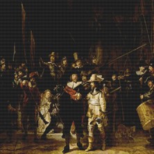 Movas Sanat Rembrandt - Militia Company (1642) | Elmas Mozaik Puzzle  | 50x50 | E20201944M