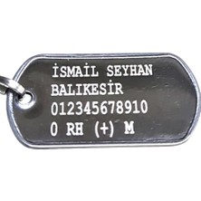 Seyhan Askeri Malzeme Orjinal Asker Künyesi - Lazer Kazıma - Army Dog Tag