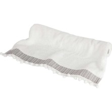 Es Dekor Lenox Beyaz Havlu 50X80CM Banyo %100 Ege Pamuk Su Emici Yumuşak Tuşe Yıkanabilir Dekorasyon 1 Adet