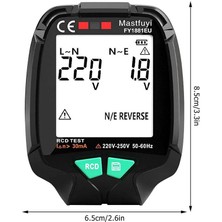 Powermaster 30V-250V Tam Ekran Soket Test Cihazı PM-20400