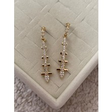 Zweig Uzun Taşlı Modern Küpe