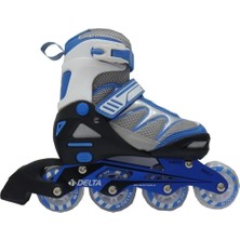 Tekno Trust Mavi Mega 436 Inline Skates Silikon Teker Deluxe Paten Tek Sıra