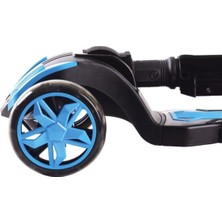 3+ Yaş Cool Wheels LED Işıklı Oturaklı Mavi Combo Scooter Mavi 3