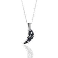 Alâ Silver Jewellery Melek Kanadı Unisex Tasarım 925 Ayar Gümüş Kolye