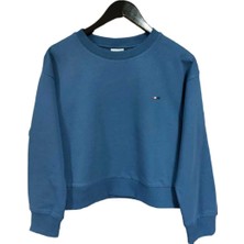 U.S. Polo Assn. Kadın Petrol Mavisi Bisiklet Yaka Sweatshirt