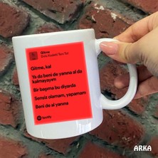 Hediyeci Abla Size Özel Spotify Gitme Dolu Kadehi Ters Tut Baskılı Kupa Bardaklar