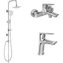 Kale Tandem Banyo+Lavabo Bataryası ve TEMA 53276 Tepe Duş Seti