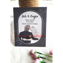 Emtory Home 20 Adet Siyah Çerçeve Kartlı Gold Kalpli Şans Bileklik