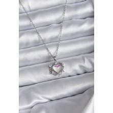 Fy Butik 316L Çelik Zincir Gümüş Renk Kalp Model Kadın Kolye
