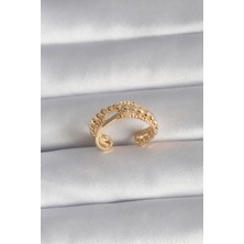 Fy Butik Pirinç Gold Renk Kadın Yüzük
