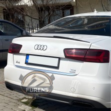 Furens Audi A6 Bagaj Üstü Slim Yarasa Spoiler Piano Black Parlak Siyah 2012 - 2017