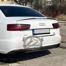 Furens Audi A6 Bagaj Üstü Slim Yarasa Spoiler Piano Black Parlak Siyah 2012 - 2017